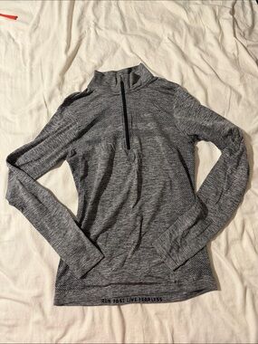 Nike Heather Gray Half-Zip Performance Jacket